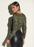 Blusa manga longa tule estampado forrado sommer - comprar online