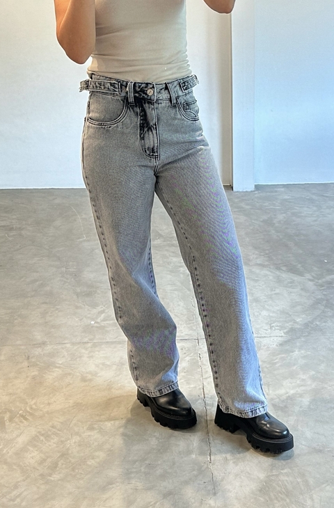 Calça jeans wide leg com regulador atlanta lerrux - comprar online