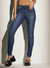 Calça jeans skinny cintura alta lavagem escura sommer