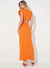 Vestido canelado abertura e franzido sommer - comprar online