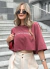 Cropped t-shirt manga ampla don't cry - comprar online