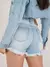 Shorts jeans hot pant desfiado lavagem clara lady rock na internet