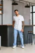 Calça masculina jeans reta cargo revanche - comprar online