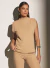 Blusa regata gola media alongada canelada sommer