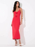 Vestido alça midi flowers canelado sommer - comprar online