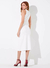 Vestido regata midi canelado torção e cut out frente sommer na internet
