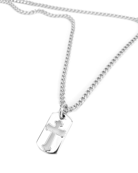 Corrente masculina crucifixo vazado