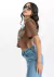 Cropped t-shirt manga curta detalhe correntes costas MYFT - FASHION UP!