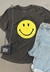 T-shirt manga curta smile make you happy - FASHION UP!