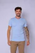 Camiseta masculina manga curta canelada botões henley m.artt - comprar online