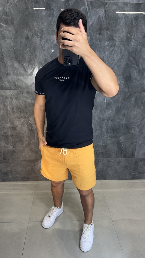 Shorts masculino linho