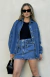Saia jeans curta cargo nebulizada - comprar online