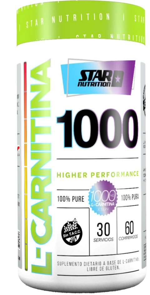 L Carnitina 1000 Star Nutrition 60 Tab Reduce La Grasa