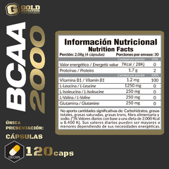 Combo Mantenimiento Gold Nutrition Proteína 2 Lbs + Glutamina 45 Serv + Bcaa 2000 30 Serv - HEDGEHOG SUPLEMENTOS
