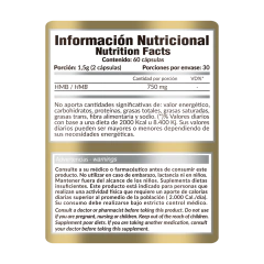 Hmb 750 Mg Gold Nutrition Maza Muscular Fuerza Recuperación - comprar online