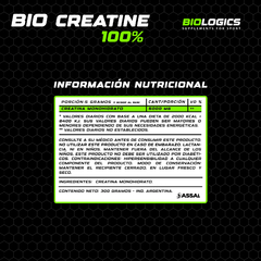 Creatina Monohidrato 300 Grs Biologics Rendimiento Sport - comprar online