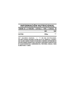 Cafeina Caffeine 200mg Star Nutrition 30 Caps Sin Tacc - comprar online