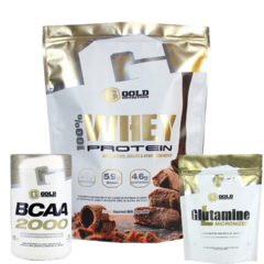 Combo Athletics Gold Nutrition Proteína 5Lbs + Bcaa 2000 30 Serv + Glutamina 45 Serv en internet