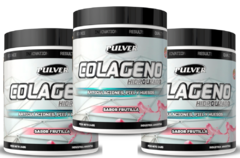3 Potes Colágeno Hidrolizado Pulver + Vitamina C Sin Sodio Sin Tacc