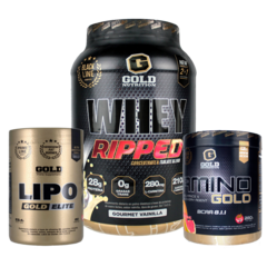 Combo Quemador Gold Nutrition Whey Ripped 2 Lbs + Lipoburn 30 Serv + Amino Gold 20 Serv - comprar online