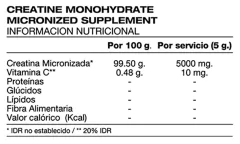 Creatina Monohidrato Micronizada 250 Grs. Htn Con Vit. C - comprar online