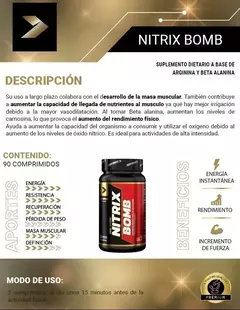 Nitrix Bomb Arginina + Beta Alanina Pre-work Body Advance - comprar online