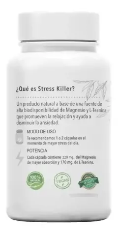 Stress Killer | 60cap Magnesio Bisglicinato | L-teanina - comprar online