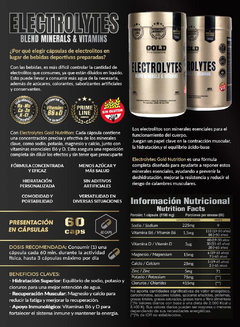 Sales Hidratantes Electrolitos Vitaminas Y Minerales 180 Caps Gold Nutrition en internet
