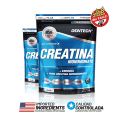Creatina Monohidrato 500 Gr Gentech Sin Tacc + Energía y Recuperación
