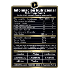 Amino Gold 8.1.1 60 Servicios Gold Nutrition Black Line Mayor Recuperación - HEDGEHOG SUPLEMENTOS