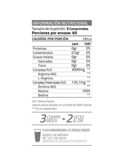 N O Booster 5 X 180 Capsulas Mas Congestión Mas Bombeo Mas recuperación - comprar online