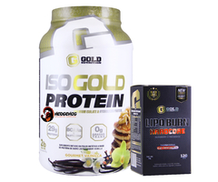 Combo Fitness Gold Nutrition Proteína Isolada 2 Lbs + Lipoburn Quemador de Grasa - comprar online