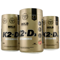 Vitaminas K2 + D3 Vegetal Gold Nutrition 90 Comp Sin Tacc