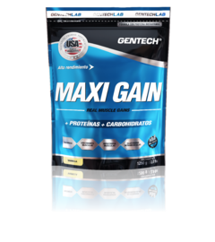 Maxi Gain 1,25 Kg Gentech Ganador De Peso y Muscular Gainer Sin Tacc