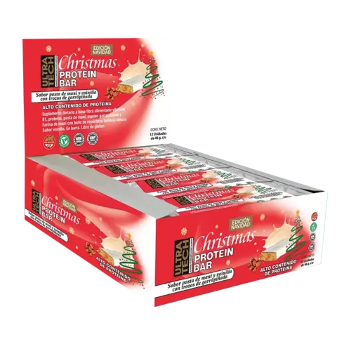 Protein Bar 46 Grs x 12 Unid Christmas Ultra Tech Sin Tacc