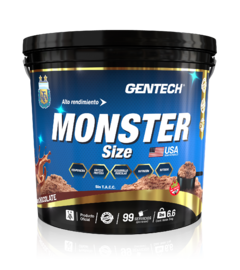 Proteína Gentech Monster Size 3 Kg Whey Protein 7900 Afa Sin Tacc