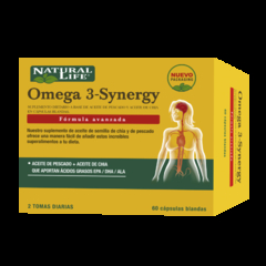 Omega 3 Synergy 60 Cap Aceite De Pescado Y Chia Natural Life