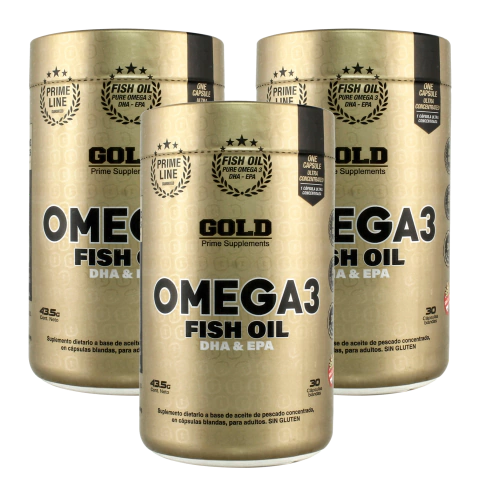 Omega 3 Fish Oil 90 Capsulas Blandas Sin Tacc Gold Nutrition