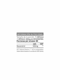 Resveratrol 500 60 Caps Star Nutrition Antioxidante Potente - comprar online