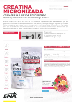 Creatina Monohidrato Micronizada 300 Gr 60 Serv Ena Sport en internet
