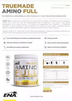 True Made Amino Full Ena Aminoácidos Bcaa Cafeína 20 Serv - comprar online