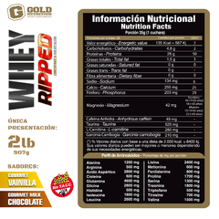 Combo Definicion 2 Whey Ripped + 2 Lipo Burn Gold Nutrition - comprar online