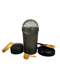 Imagen de Vaso Shaker Flip 500 Ml Mezclador Proteinas 2 En 1 Con Scoop