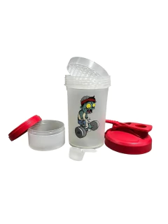 Vaso Shaker Flip 500 Ml Mezclador Proteinas 2 En 1 Con Scoop - HEDGEHOG SUPLEMENTOS