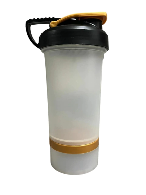 Vaso Shaker Flip 500 Ml Mezclador Proteinas 2 En 1 Con Scoop