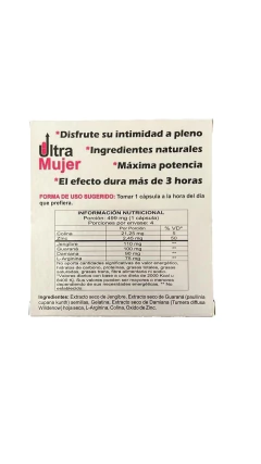 Ultra Mujer Potenciador Sexual Para Mujeres - comprar online