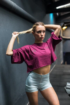 Overzise Crop Top Lifting Aesthetic Fuark Gym - tienda online