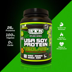 Htn Usa Soy (Soja) Protein 1 Kg Apta Veganos Celiacos y Diabético - HEDGEHOG SUPLEMENTOS