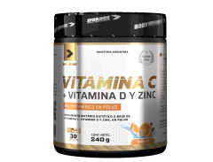 Vitamina C 240 Grs Body Advance Acido Ascorbico + D + Zinc
