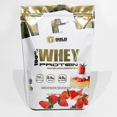 Imagen de 100% Whey Protein 5 Lbs Gold Nutrition Con Bcaa Y Glutamina 0% Grasas Trans